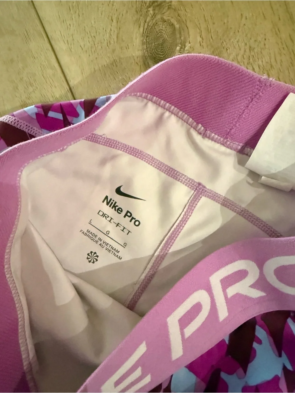 Nike Kids Pink Multi Print Compression Leggings